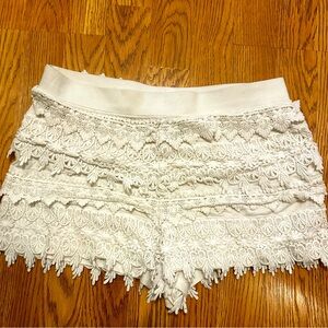 Express white Lace Shorts